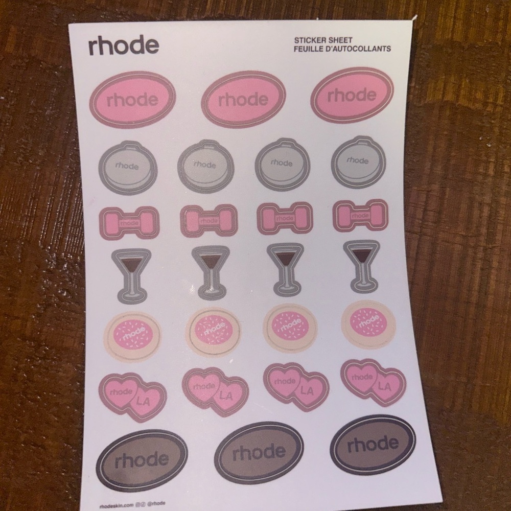 Rhode sticker sheet